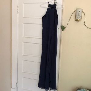 Navy blue bridesmaids dress